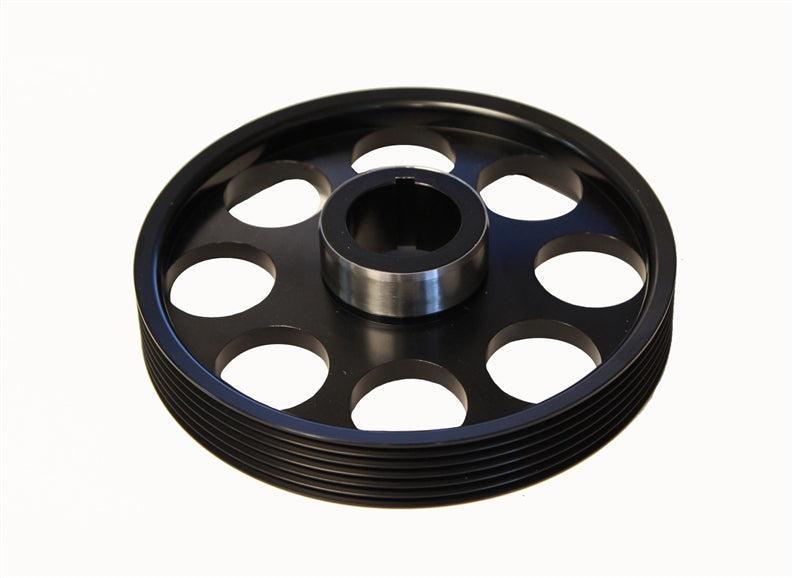 Torque Solution Black Lightweight Crank Pulley Hyundai Genesis Coupe 3.8 2010-2015 | TS-GEN-005B