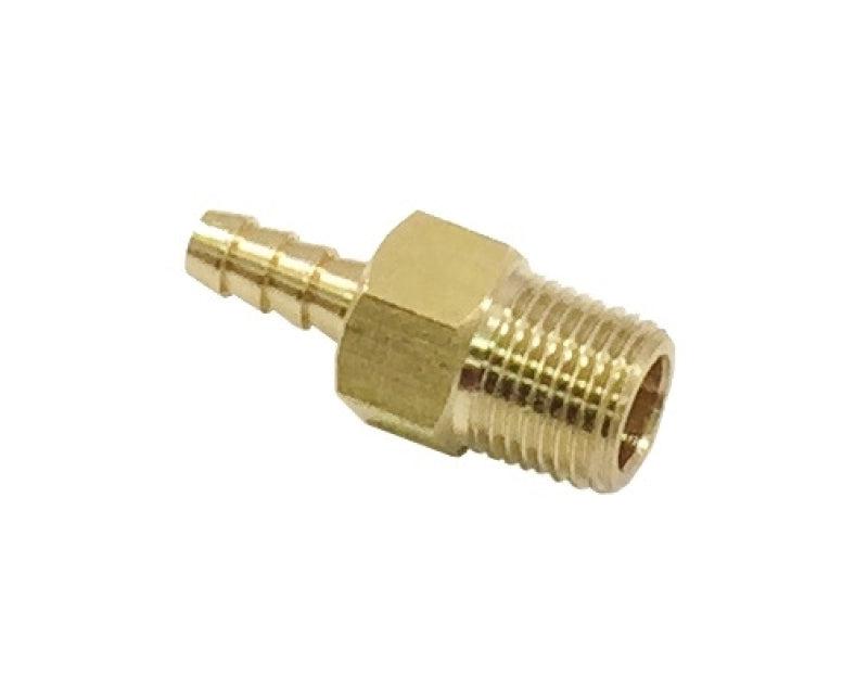 Torque Solution Brass 1/8 in NPT Fitting Universal Straight Barb | TS-NPT-18.SB