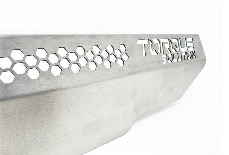 Torque Solution Engine Pulley Cover Titanium Brushed / Raw Subaru WRX 02-14 / STI 04-21 | TS-SU-879-RW