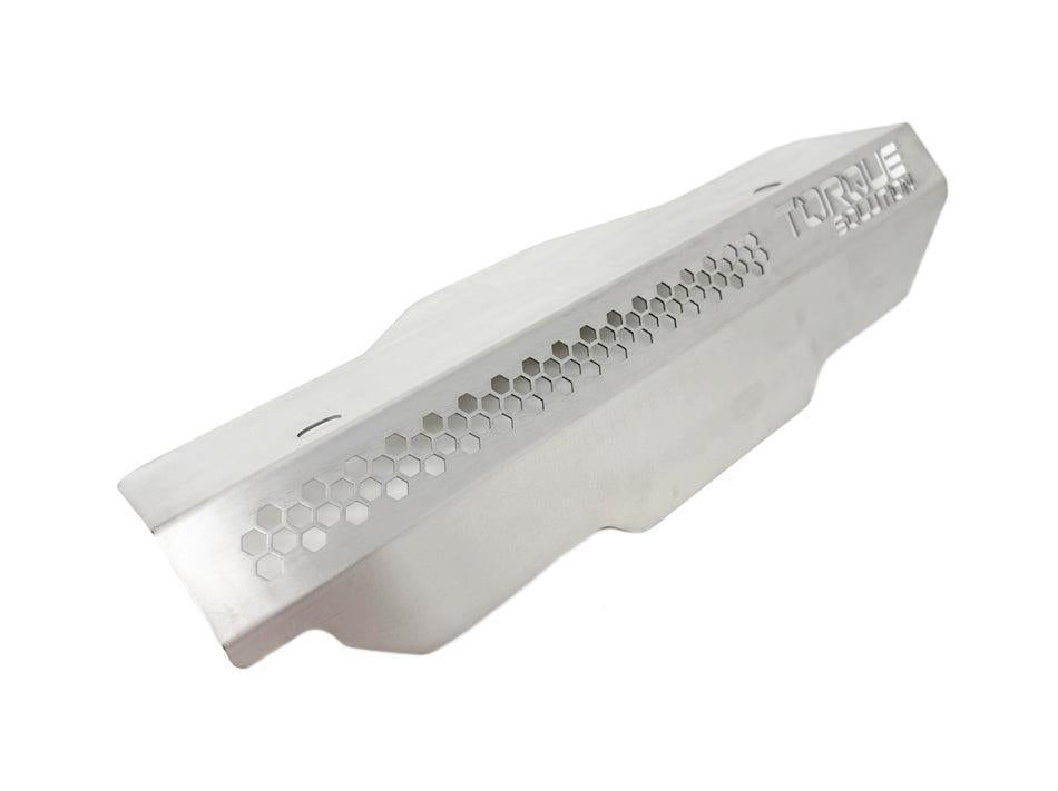 Torque Solution Engine Pulley Cover Titanium Brushed / Raw Subaru WRX 02-14 / STI 04-21 | TS-SU-879-RW