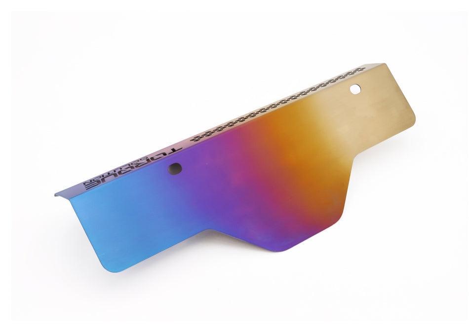 Torque Solution Engine Pulley Cover Titanium Burnt Purple/Blue Subaru WRX 02-14 / STI 04-21 | TS-SU-879-PR