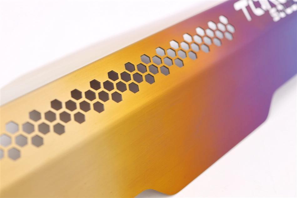 Torque Solution Engine Pulley Cover Titanium Burnt Purple/Blue Subaru WRX 02-14 / STI 04-21 | TS-SU-879-PR