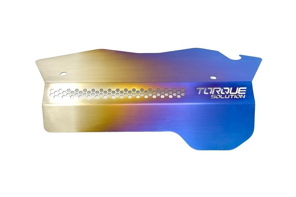 Torque Solution Engine Pulley Cover Titanium Burnt Purple/Blue Subaru WRX 2022-2026 | TS-SU-895