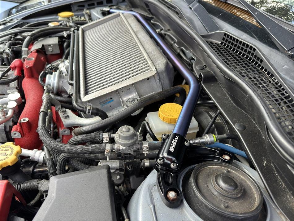 Torque Solution Strut Brace Titanium Brushed / Raw Subaru WRX / STI 2008-2021 | TS-SU-866-RW