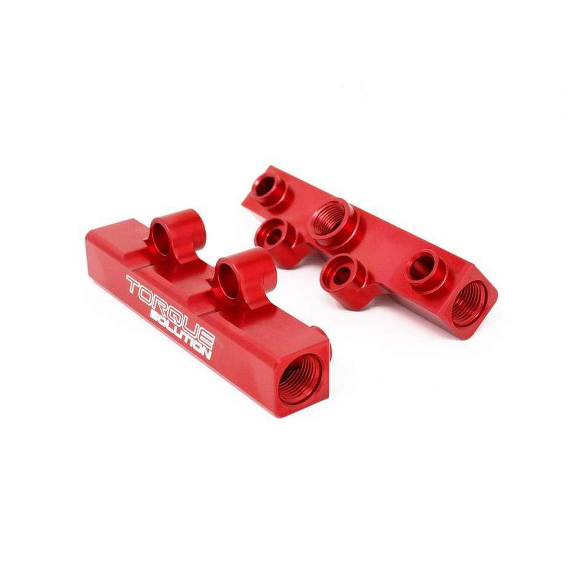 Torque Solution Top Feed Fuel Rails Red V2 Subaru WRX 02-14 / STI 07-21 / LGT 07-12 / FXT 06-13 | TS-SU-400R.2