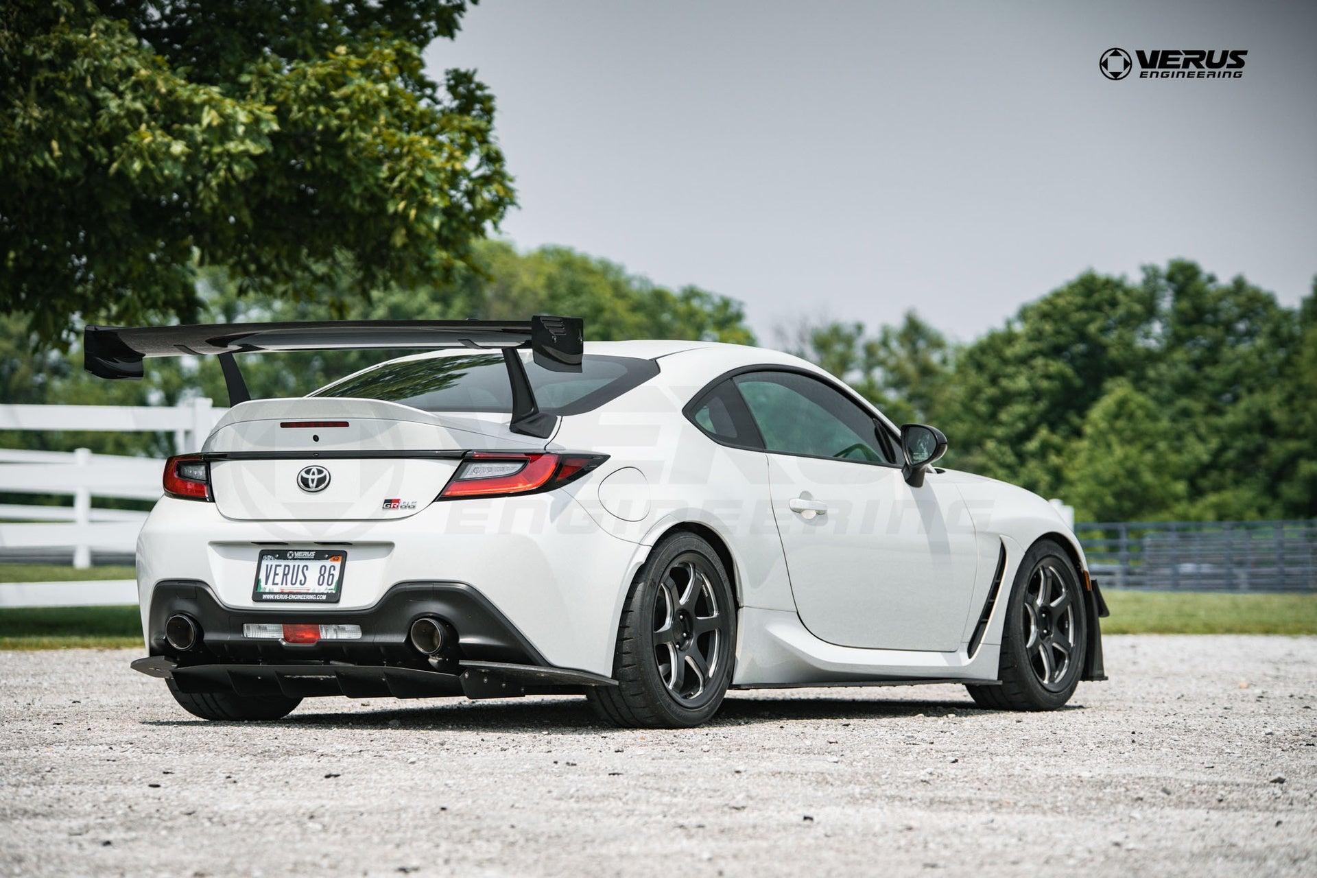 Verus Bottom Mount UCW Rear Wing Kit w/ CF End Plates Subaru BRZ / Toyota GR86 2022-2026 | A0738A-CRB