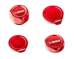 Verus Engineering Engine Bay Cap Kit Red (FHS) 08-14 WRX / STI | A0585A-RED-FHS