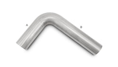 Vibrant 90 deg Mandrel Bend Pipe T304 Stainless Steel Tube Diameter - 2.50" O.D. Centerline Radius - 2.50" Leg Length A - 4" Leg Length B - 12" | 13051