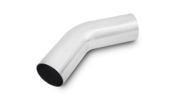 Vibrant Aluminum Tubing 45 Degree Bend Polished 2.25" O.D. Aluminum 45 Degree Bend | 2886
