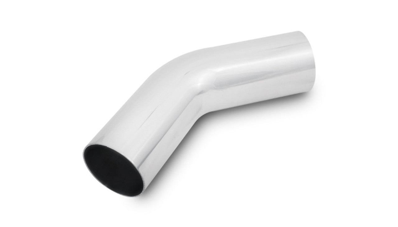 Vibrant Aluminum Tubing 45 Degree Bend Polished 2.5" O.D. Aluminum 45 Degree Bend | 2177
