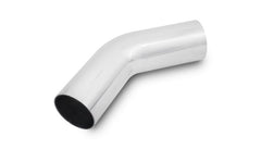 Vibrant Aluminum Tubing 45 Degree Bend Polished 4" O.D. Aluminum 45 Degree Bend | 2875