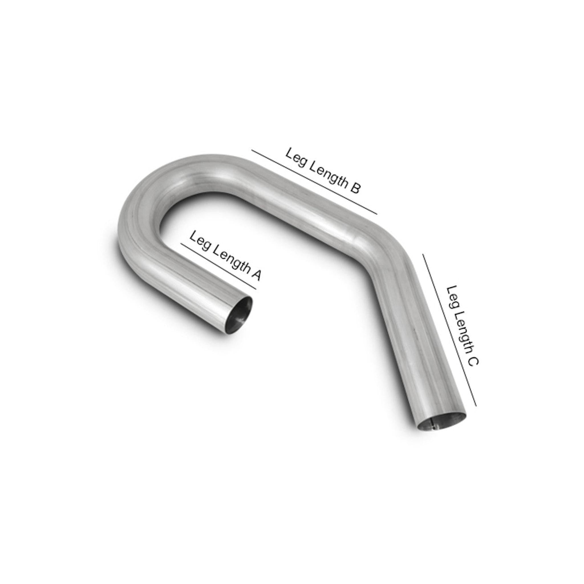 Vibrant U-J Mandrel Bent Tube T304 Stainless Steel 1.5" O.D. U-Bend Centerline Radius - 3" Leg Length A - 5" Leg Length B - 9" Leg Length C - 12" | 2601