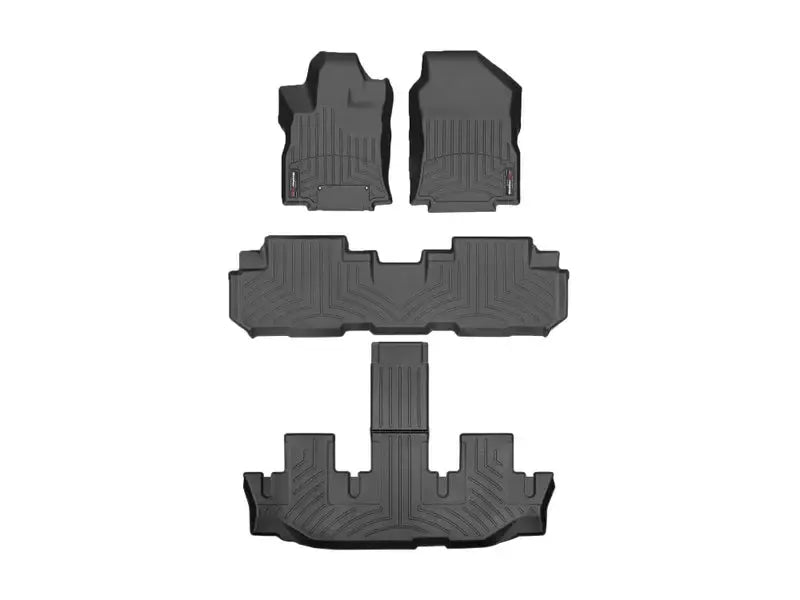WeatherTech Front / Rear / Rear Bucket FloorLiner Black Subaru Ascent 2019-2025 | 441475-1-4-3