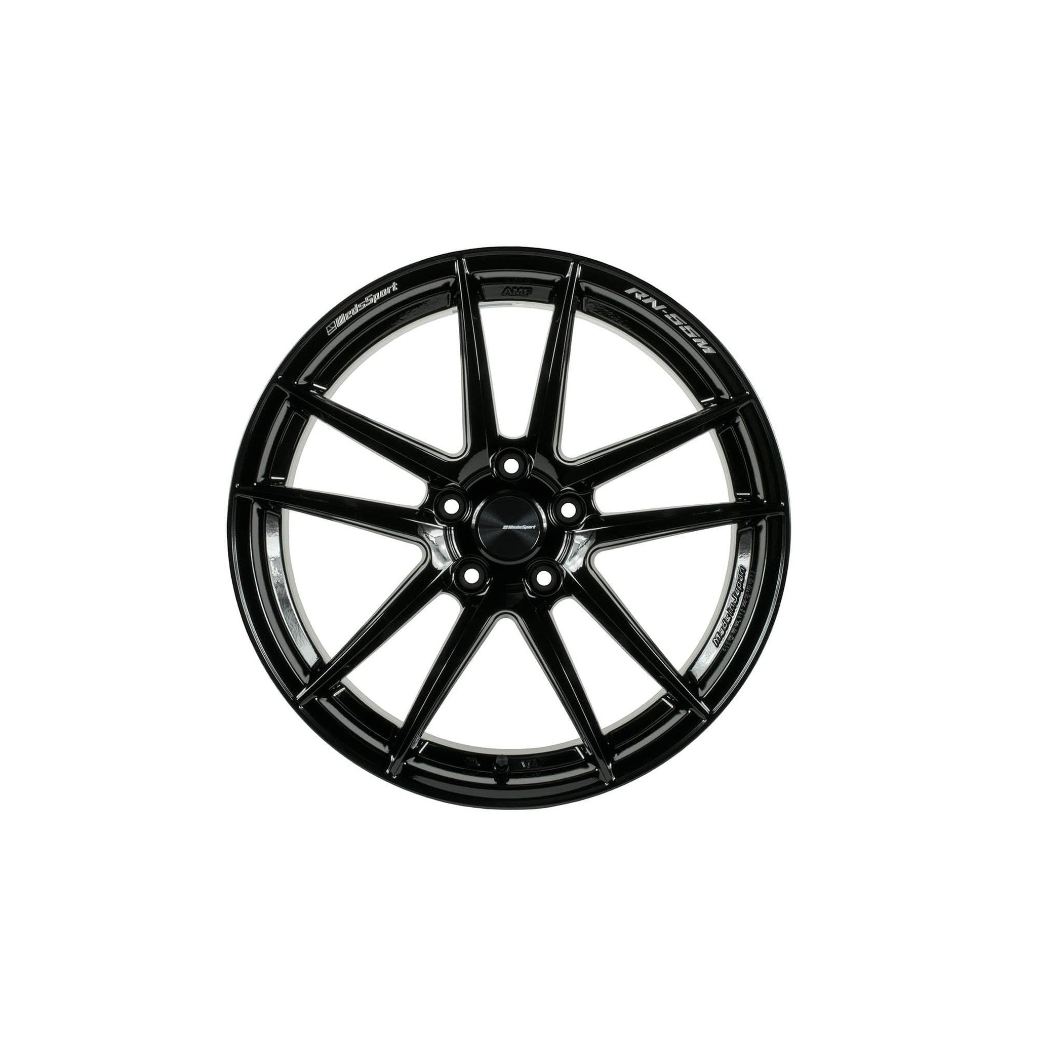 WedsSport RN-55M 18x9 +45 5x120 Gloss Black Wheel