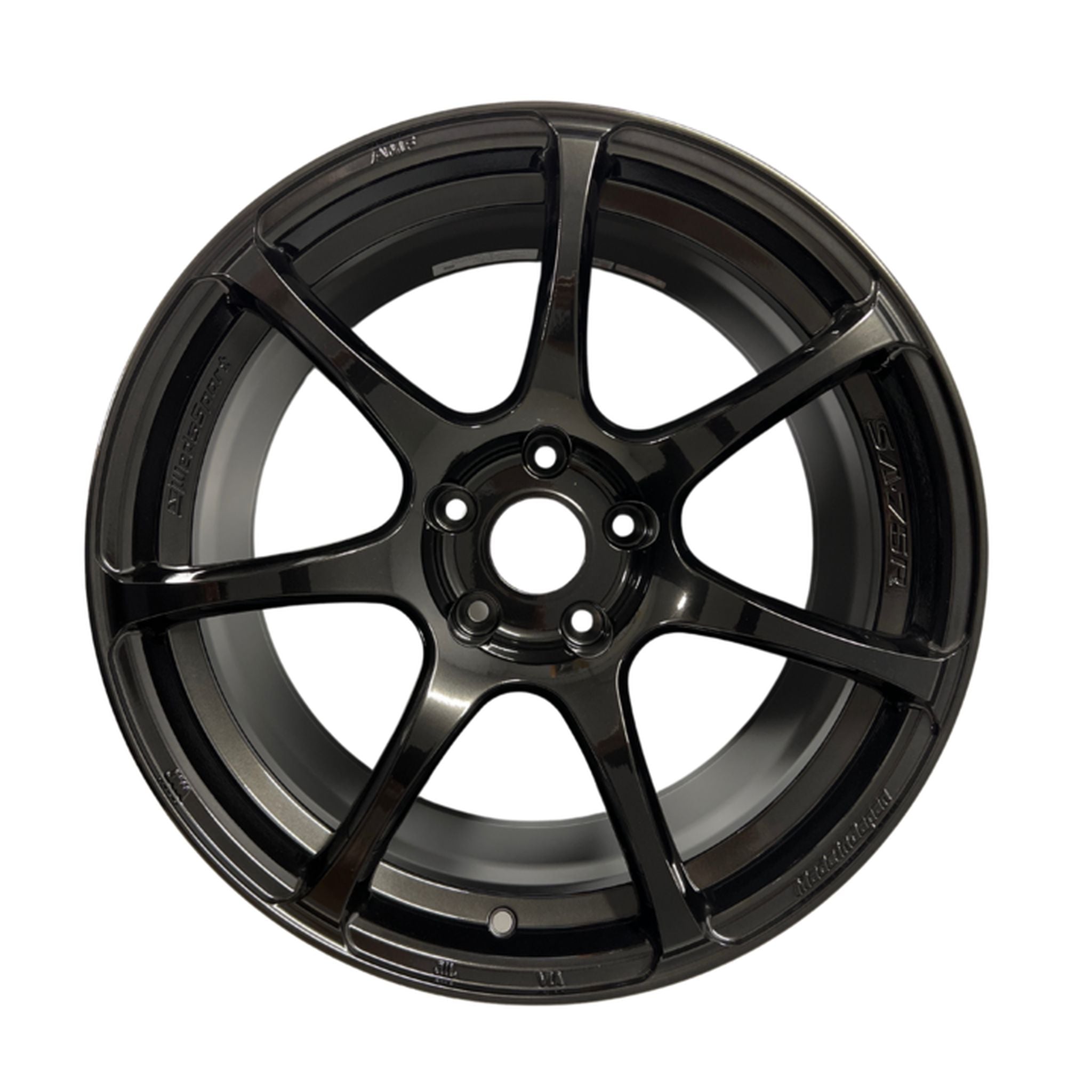 WedsSport SA-75R 18x9.5 +38 5x114.3 Hyper Black Clear II Wheel | 74036
