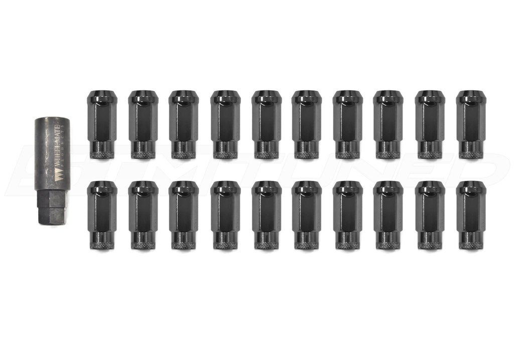 Wheel Mate Monster Open End Lug Nut Set of 20 Black 14x1.50 | 33006B