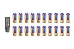 Wheel Mate Monster Open End Lug Nut Set of 20 Chrome Neon 14x1.50 | 33006N