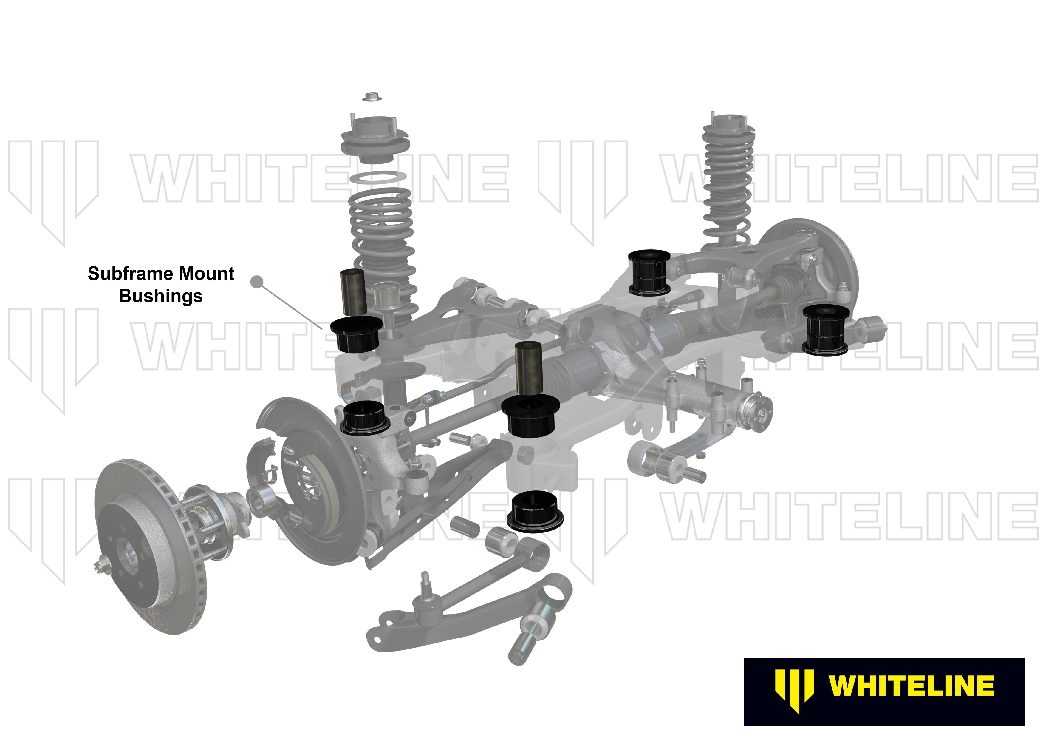 Whiteline Rear Subframe Bushing Kit Nissan Skyline RWD 1989-2000 | KCA518