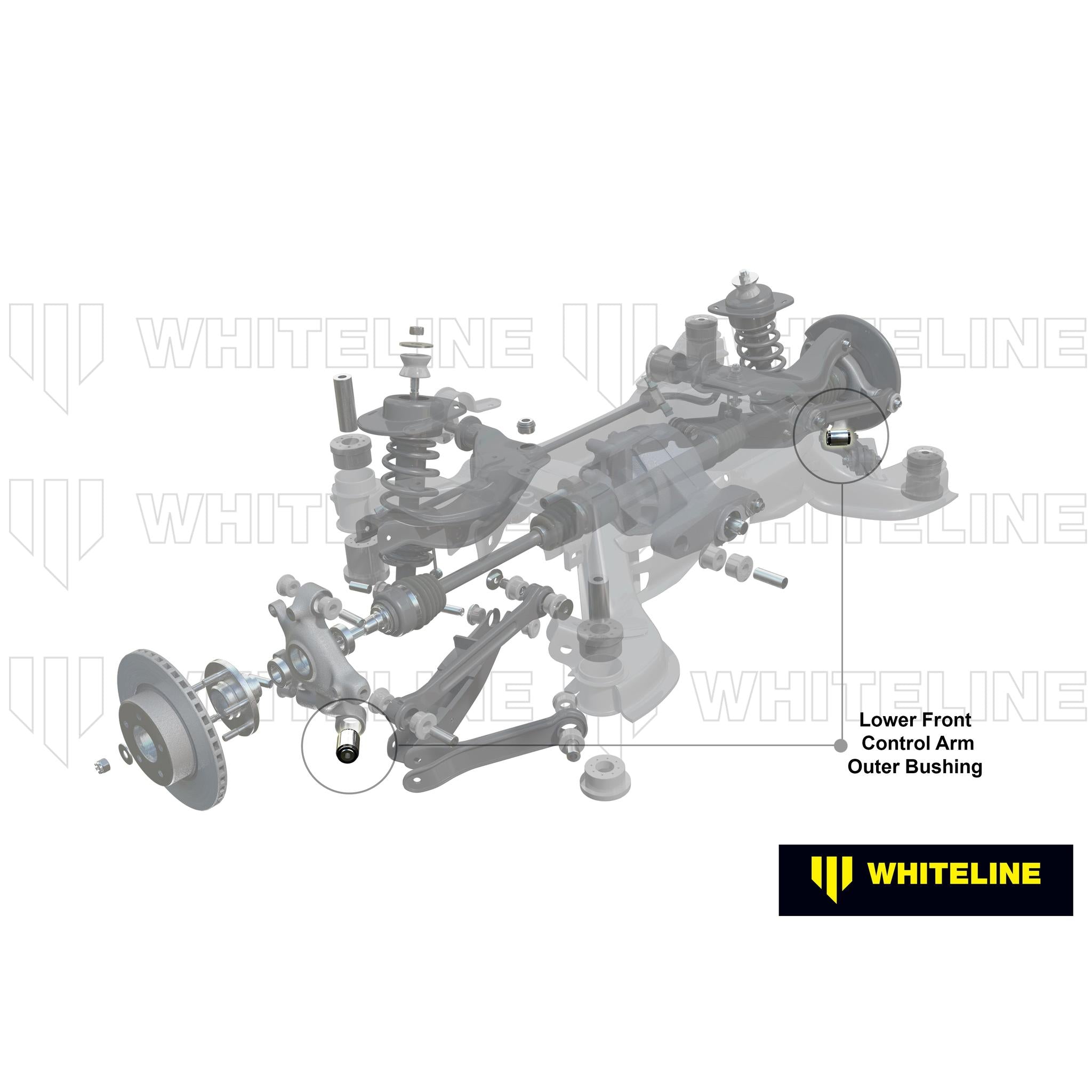Whiteline Upper Rear Control (Lateral) Arm Bushing Kit Nissan 350z / Infiniti G35 2003-2009 | W62998