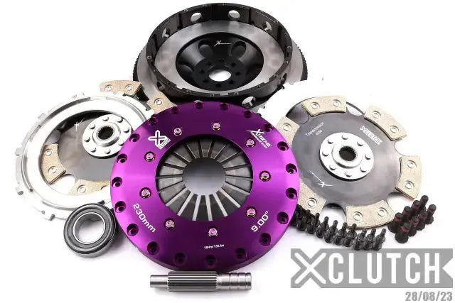 XCLUTCH Twin Solid Ceramic Clutch Kit 9in Nissan 350Z / Infinit G35 2003-2006 | XKNI23543-2E