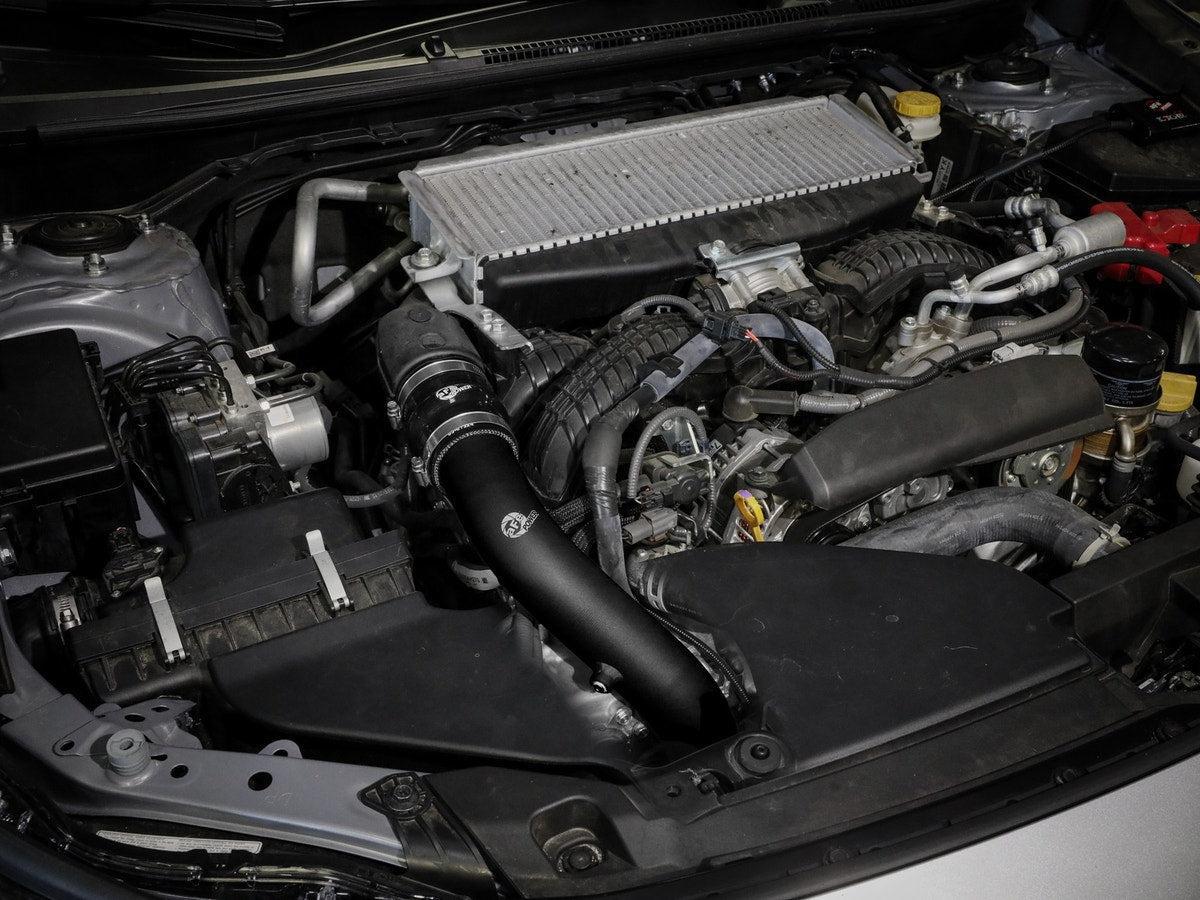 aFe BladeRunner 2-1/2 IN Aluminum Hot Charge Pipe Black Subaru WRX 22-26 | 46-20668-B