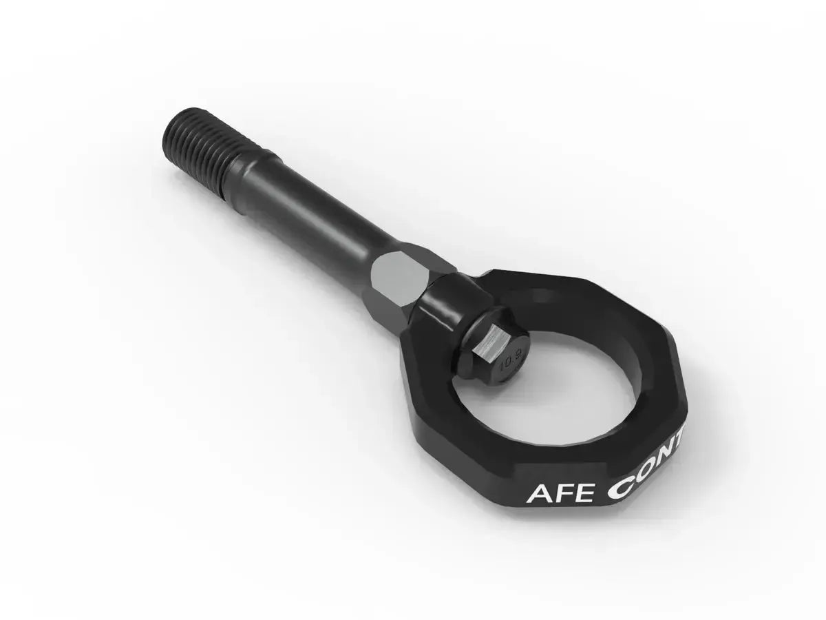 aFe CONTROL Front Tow Hook Black Nissan Z 2023-2025 | 450-712001-B