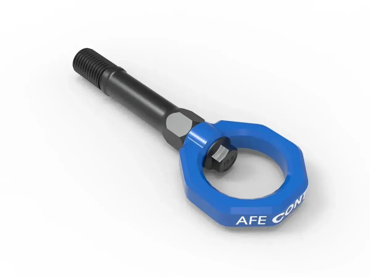 aFe CONTROL Front Tow Hook Blue Nissan Z 2023-2025 | 450-712001-L