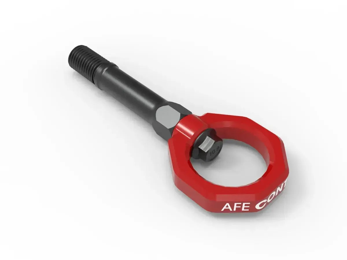 aFe CONTROL Front Tow Hook Red Nissan Z 2023-2025 | 450-712001-R
