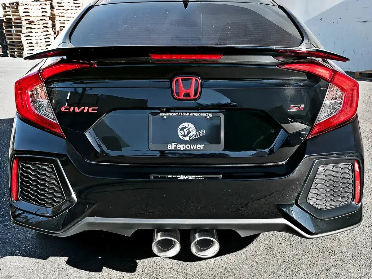 aFe Takeda 3" 304 Stainless Cat Back Exhaust w/ Polished Tips Honda Civic Si Sedan 2017-2020 | 49-36618-P