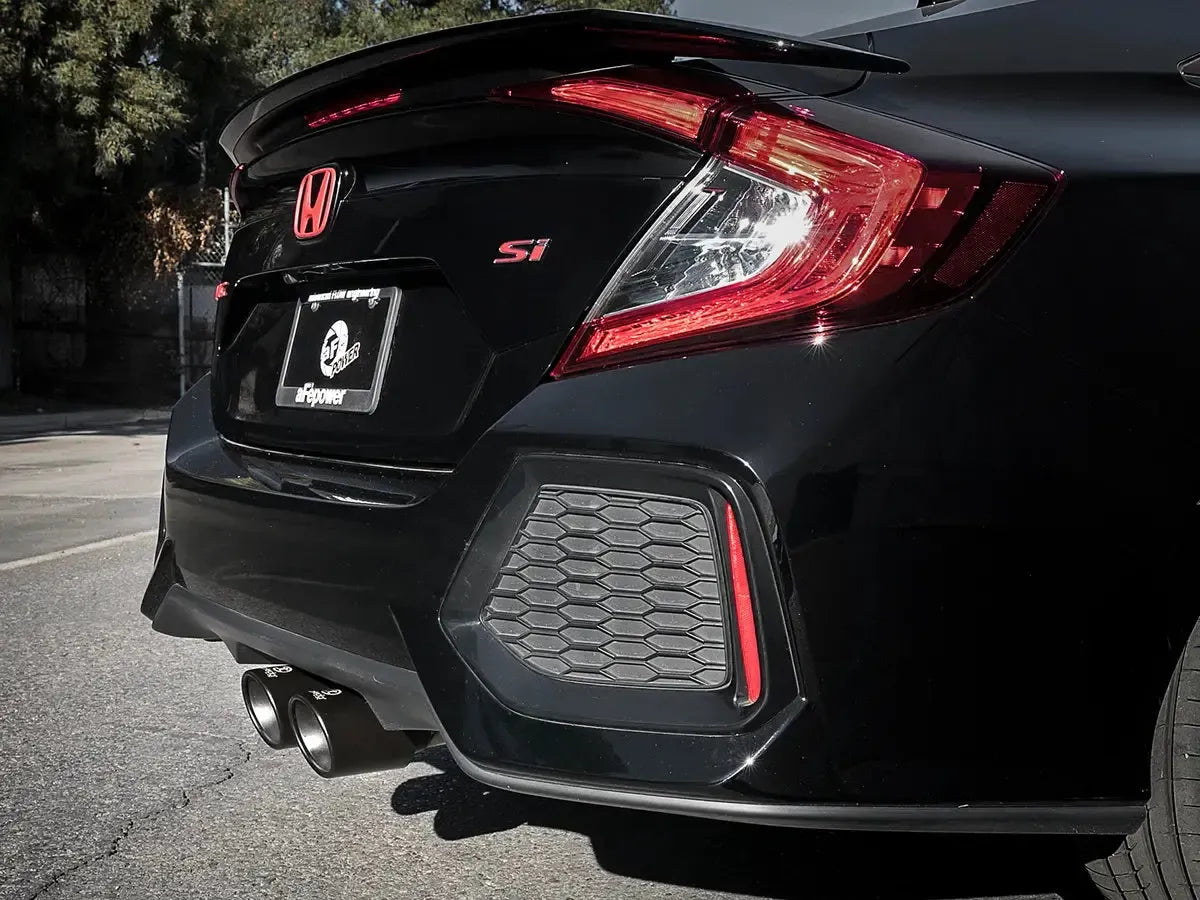 aFe Takeda 3" Cat Back Exhaust 304SS w/ Black Tips Honda Civic Si Sedan 2017-2020 | 49-36621-B