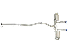aFe Takeda 3" Cat Back Exhaust w/ Blue Flame Tips Honda Civic Si Sedan 2017-2020 | 49-36621-L