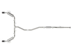 aFe Takeda 304SS Cat Back Exhaust 2.5" w/ Carbon Fiber Tips Honda Civic Si Sedan 2022-2026 | 49-36628-C