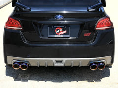 aFe Takeda 3in to 2-1/2in Stnlss Cat Back Exhaust w/ Blue Flame Tip Subaru WRX / STI 2015-2021 | 49-36810-L