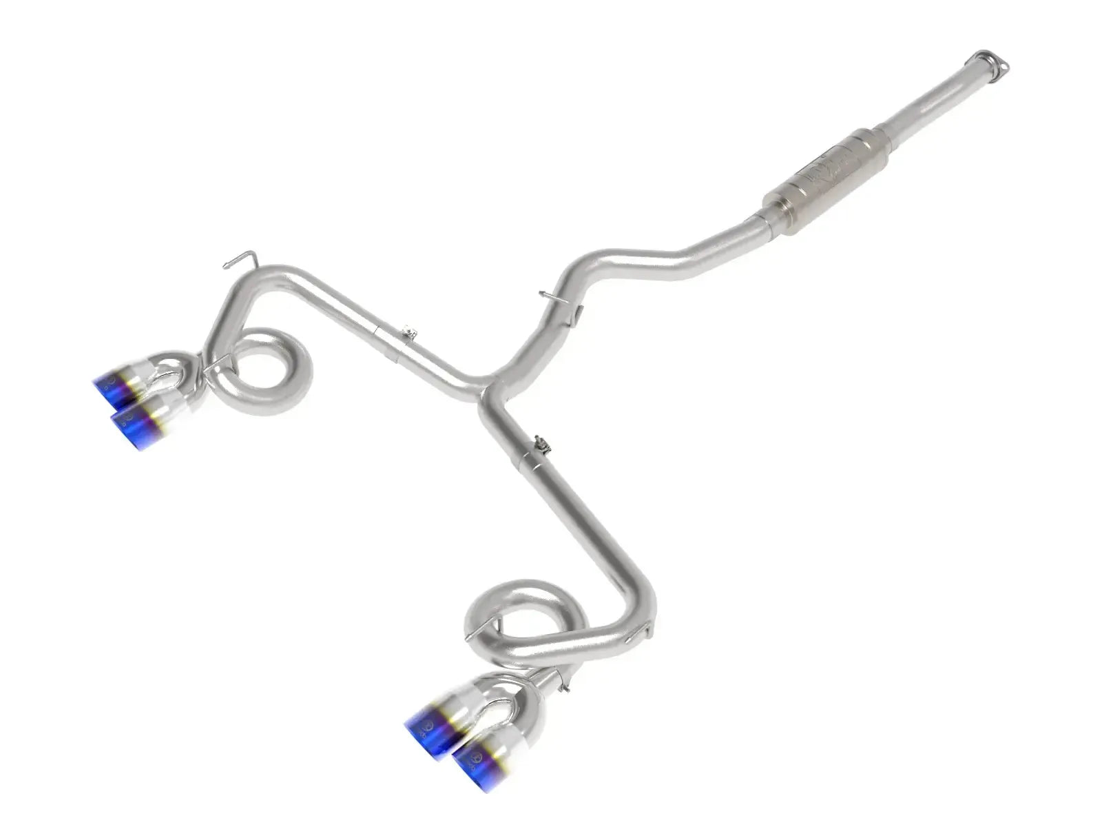 aFe Takeda 3in to 2-1/2in Stnlss Cat Back Exhaust w/ Blue Flame Tip Subaru WRX / STI 2015-2021 | 49-36810-L