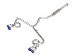aFe Takeda 3in to 2-1/2in Stnlss Cat Back Exhaust w/ Blue Flame Tip Subaru WRX / STI 2015-2021 | 49-36810-L
