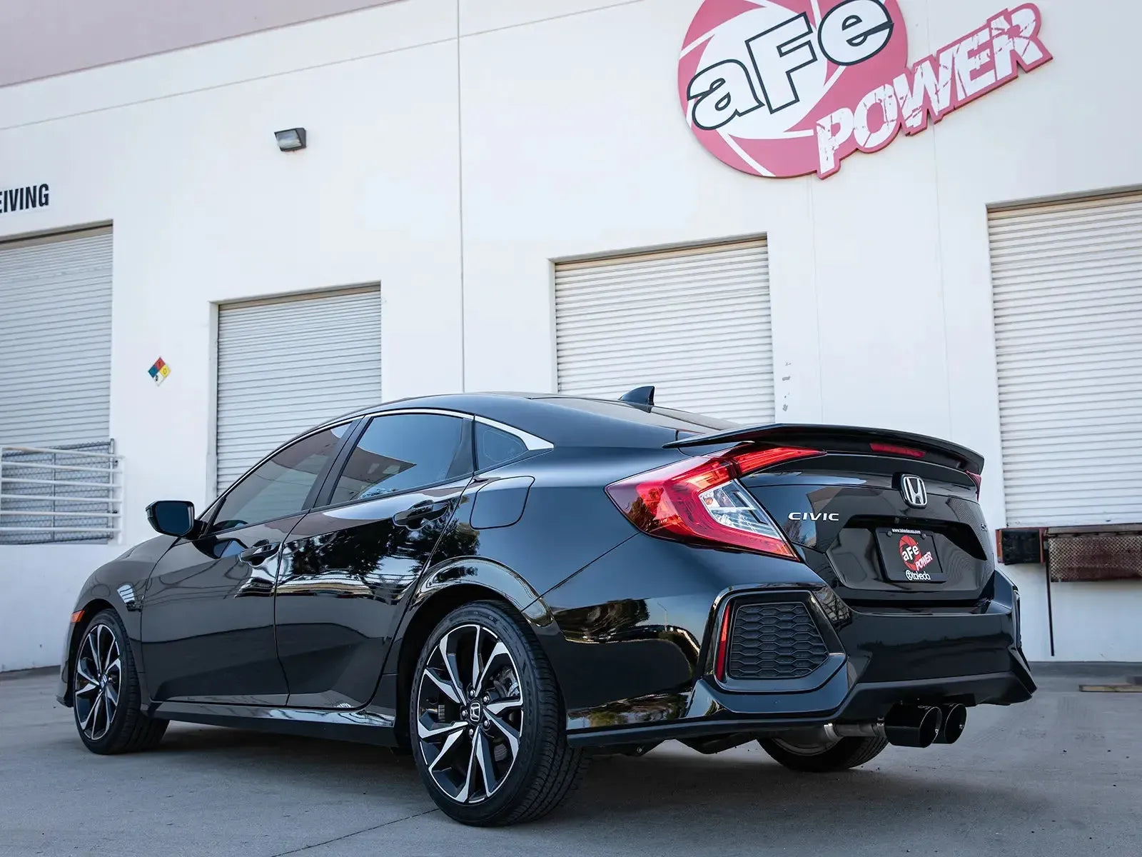 aFe Takeda Cat Back Exhaust 2.5" 304SS w/ Black Tips Honda Civic Si Sedan 2017-2020 | 49-36619-B