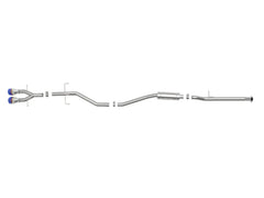 aFe Takeda Cat Back Exhaust w/ Blue Flame Tips Honda Civic Si Coupe 2017-2020 | 49-36620-L