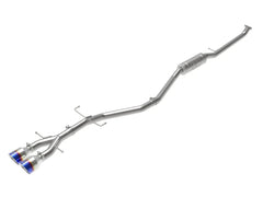 aFe Takeda Cat Back Exhaust w/ Blue Flame Tips Honda Civic Si Coupe 2017-2020 | 49-36620-L