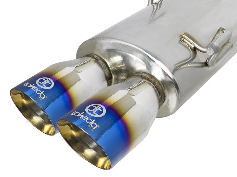 aFe Takeda Stainless Steel Cat Back Exhaust w/ Blue Flame Tips WRX / STI 15-21 | 49-36801-L