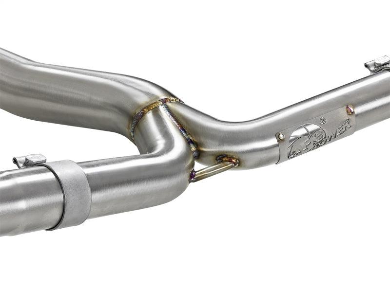 aFe Takeda Stainless Steel Cat Back Exhaust w/ Blue Flame Tips WRX / STI 15-21 | 49-36801-L