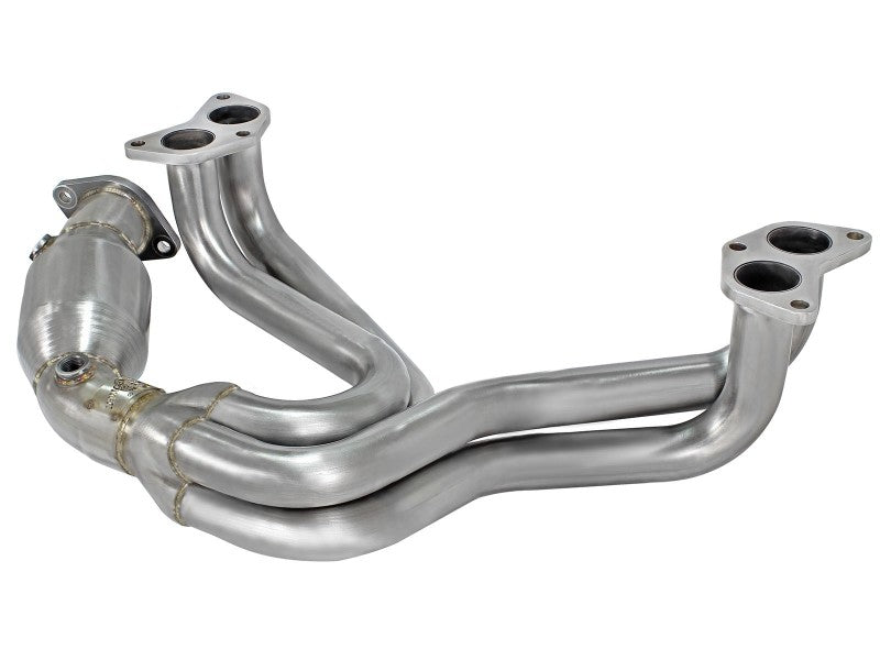 aFe Twisted Steel Long Tube Header 304 Stainless Steel w/ Cat Subaru BRZ / Scion FR-S / Toyota 86 13-20 | 48-36005-1HC