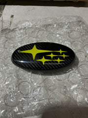 [OPEN BOX] Noble Carbon Fiber Front and Rear Emblems (Neon Yellow Stars) - 2022+ WRX / STI