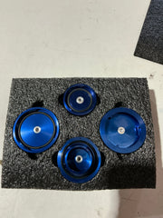 [OPEN BOX] Noble Billet Fluid Reservoir Cap Set (Blue) - 2015-2026 Subaru WRX / STI - 2022-2026 BRZ / GR86
