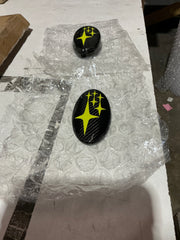 [OPEN BOX] Noble Carbon Fiber Front and Rear Emblems (Neon Yellow Stars) - 2022+ WRX / STI