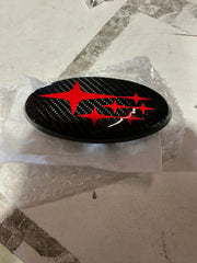 [OPEN BOX] Noble Frameless Front and Rear Emblems Carbon Fiber - 2022-2026 Subaru WRX - Red