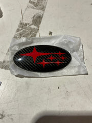 [OPEN BOX] Noble Frameless Front and Rear Emblems Carbon Fiber - 2022-2026 Subaru WRX - Red