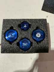 [OPEN BOX] Noble Billet Fluid Reservoir Cap Set (Blue) - 2015-2026 Subaru WRX / STI - 2022-2026 BRZ / GR86