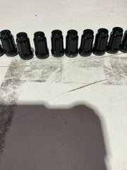 [OPEN BOX] Noble Close Ended Black Lug Nuts 12 x 1.25mm  Set of 20 - 12mm x 1.5 Thread 20 Lugs