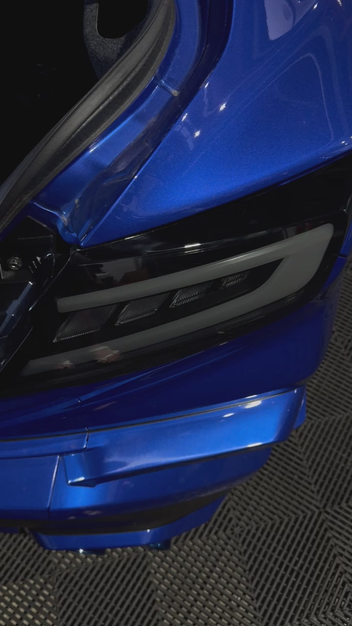 Noble RGB S4 Style Tail Lights V1 (Clear Lens White Bar) - 2022-2026 WRX