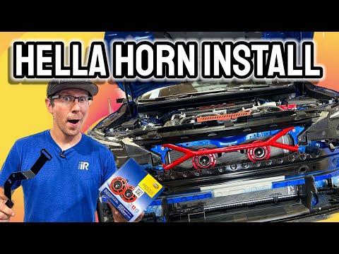 Noble Hella Easy Hella Horn Kit with Bracket and Wiring Harness Red 415/350HZ Subaru WRX 2022-2025